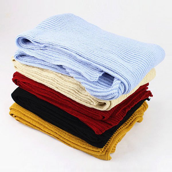 純色冬季Acrylic連帽圍巾-電繡LOGO