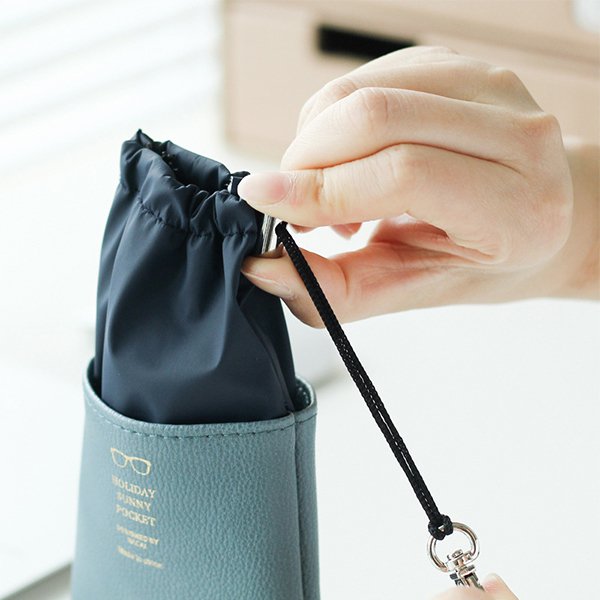 高質感超細纖維+PU皮革眼鏡袋