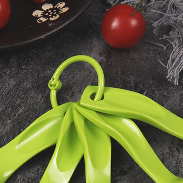 簡約彩色塑膠5件套量勺