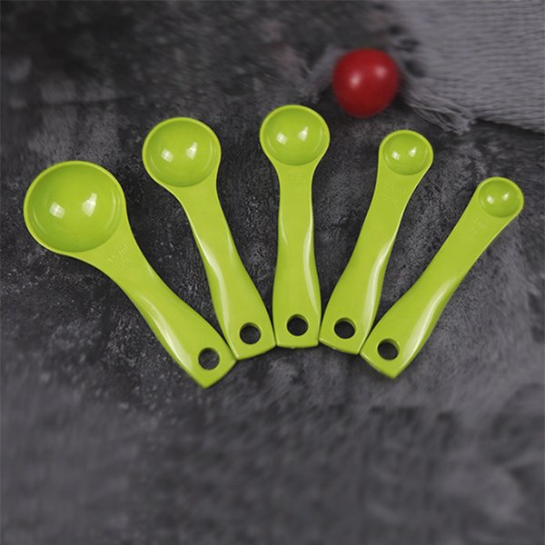 簡約彩色塑膠5件套量勺