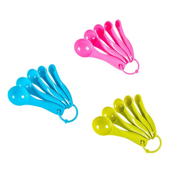 簡約彩色塑膠5件套量勺