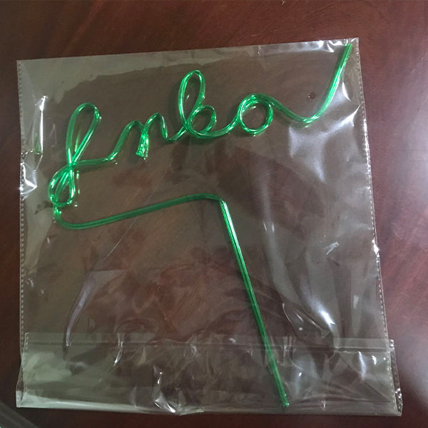 塑膠客製英文字母造型吸管