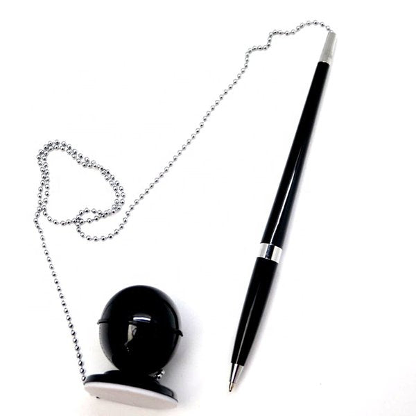 球型底座珠鍊塑膠櫃檯筆