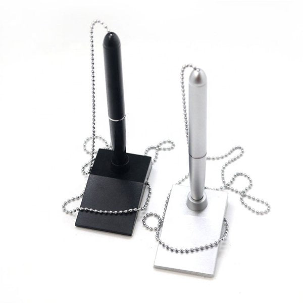 梯形底座珠鍊塑膠櫃檯筆