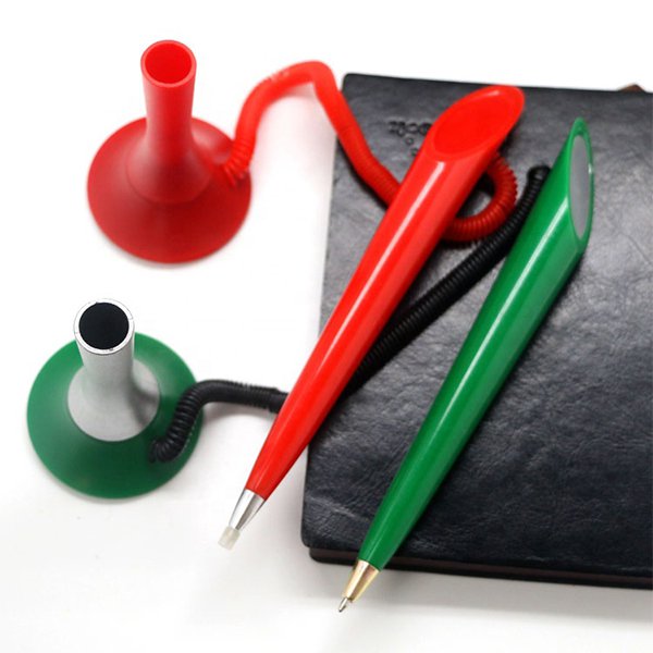 圓形底座彈簧塑膠櫃檯筆