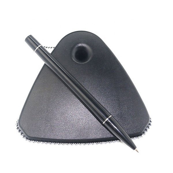 三角形底座珠鍊塑膠櫃檯筆