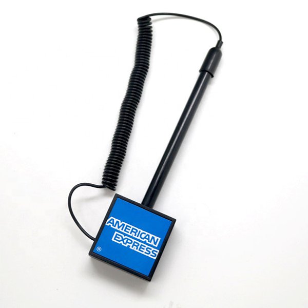 正方體底座彈簧塑膠櫃檯筆