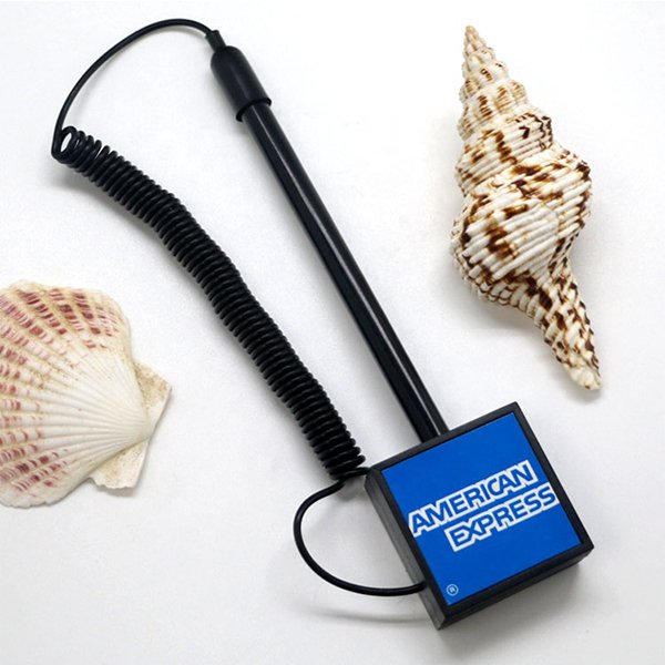 正方體底座彈簧塑膠櫃檯筆