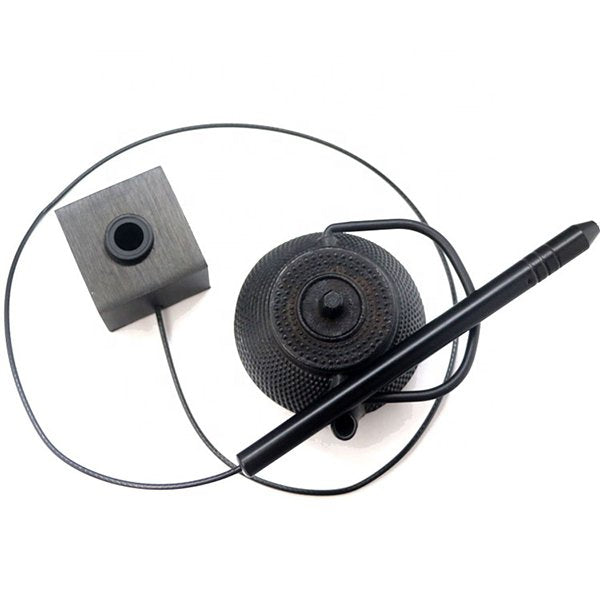 正方形鋁製底座帶繩金屬櫃檯筆