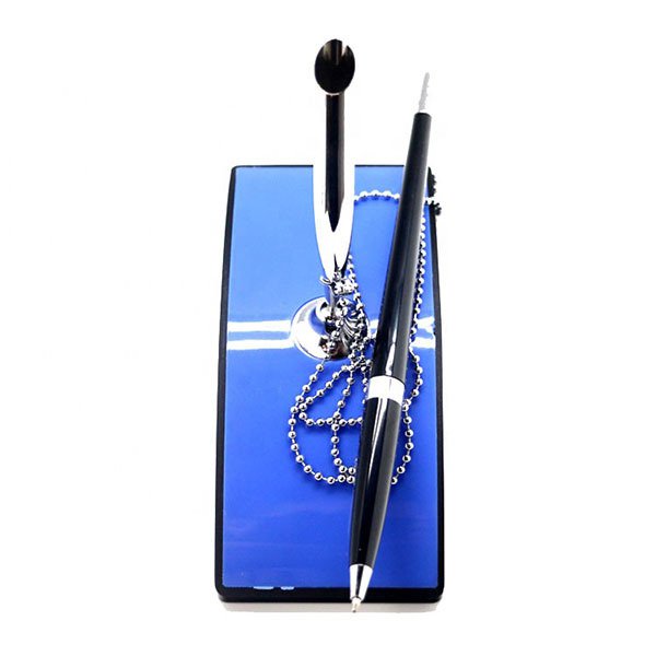 大梯形底座珠鍊塑膠櫃檯筆