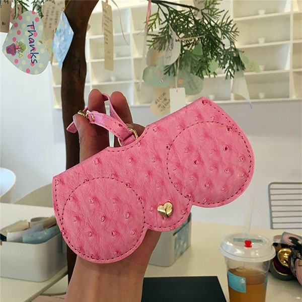 提袋子母扣PU皮革眼鏡袋