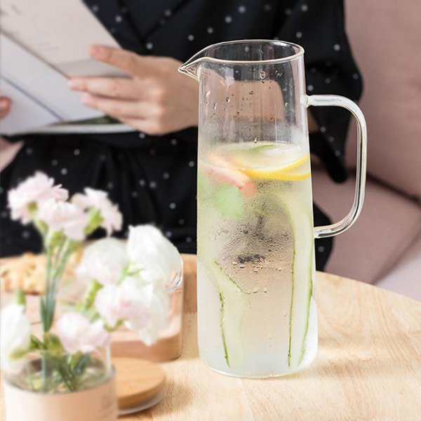 1500ml木蓋玻璃冷飲壺