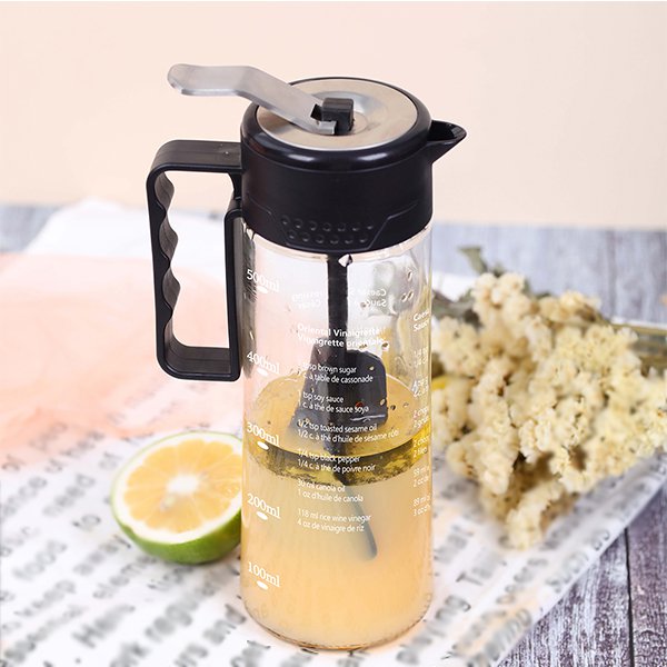 大容量玻璃沙拉醬攪拌瓶