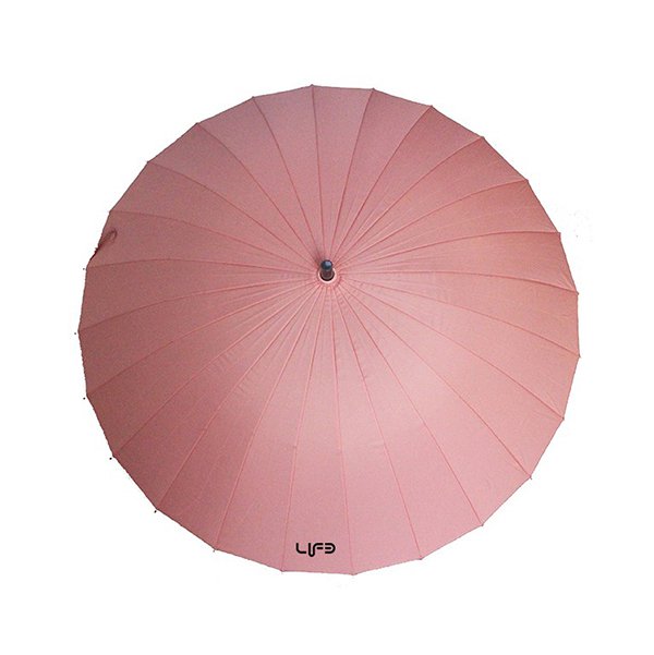 直傘-190T碰擊布手動傘-PU皮手柄