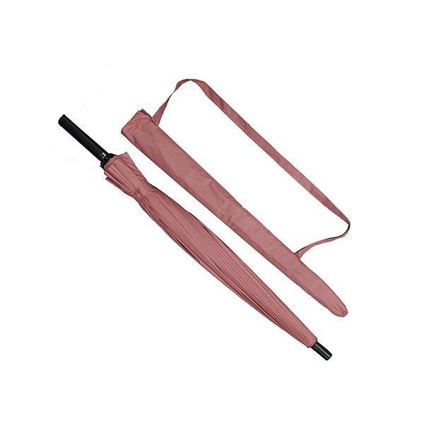 直傘-190T碰擊布手動傘-PU皮手柄