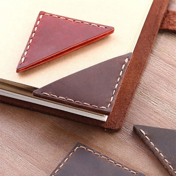 牛皮書角標記-5cm皮革書籤