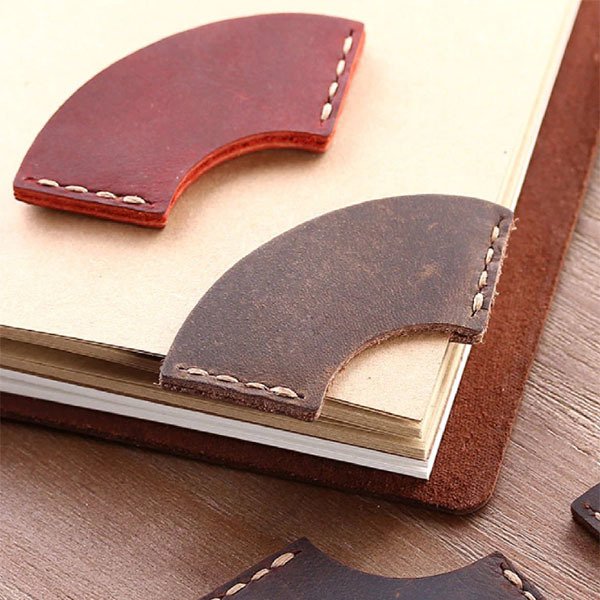 牛皮書角標記-5cm皮革書籤