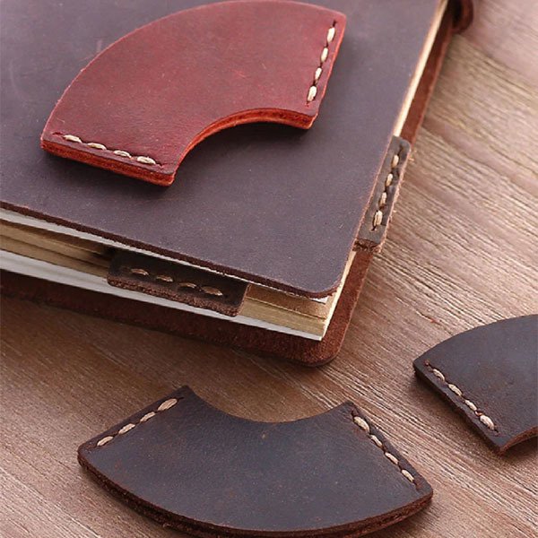 牛皮書角標記-5cm皮革書籤