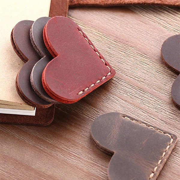 牛皮書角標記-5cm皮革書籤