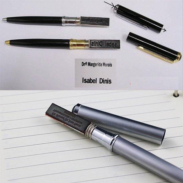 多功能雙頭金屬印章圓珠筆