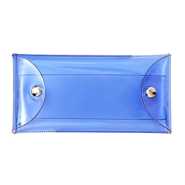 PVC多色透明雙扣筆袋