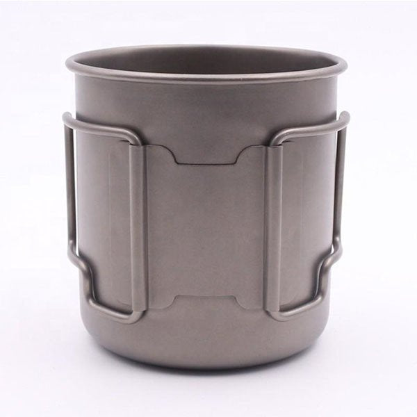 450ml摺疊手把鈦金屬保溫杯