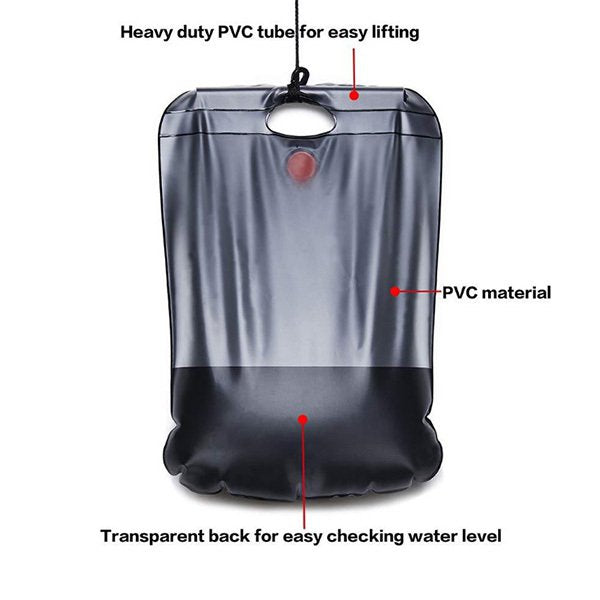 20L便攜式PVC太陽能淋浴袋