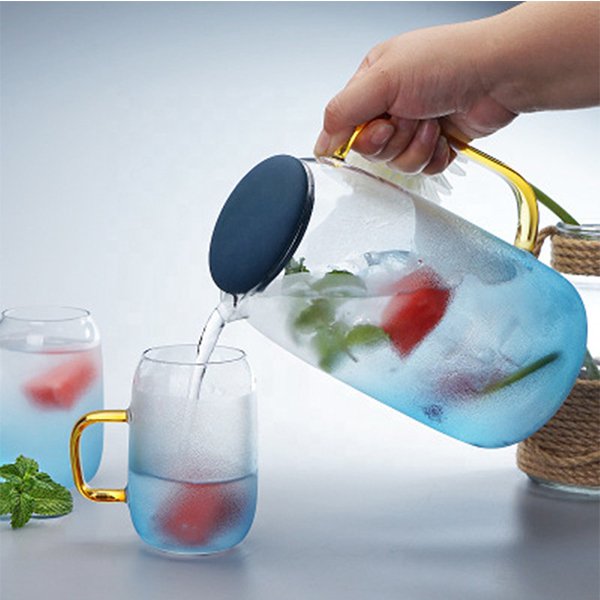 金把矽膠杯蓋冷水壺組