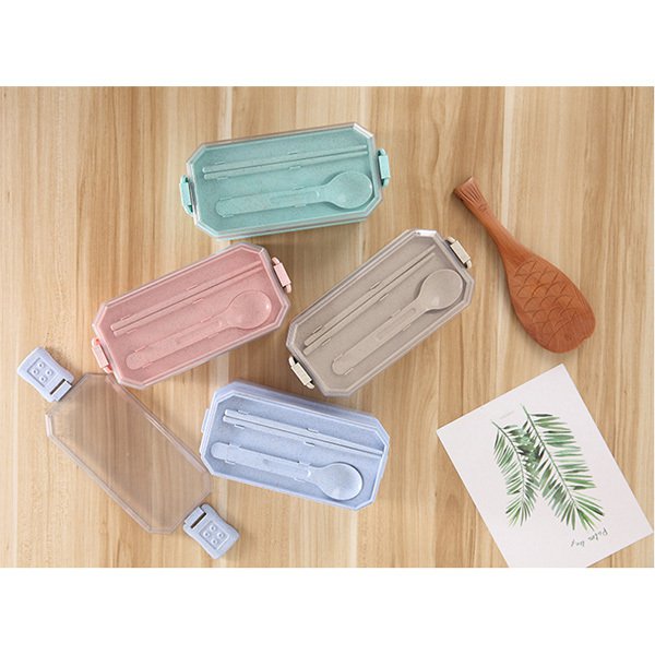 雙層3格小麥秸稈餐盒