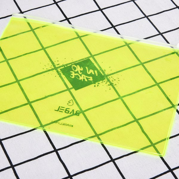 PVC透明螢光拉鍊文件袋