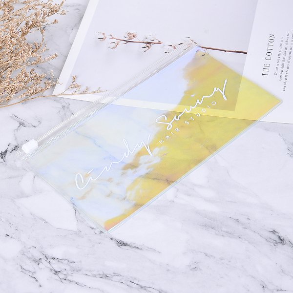 PVC透明彩色拉鍊文件袋