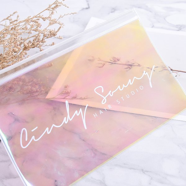 PVC透明彩色拉鍊文件袋