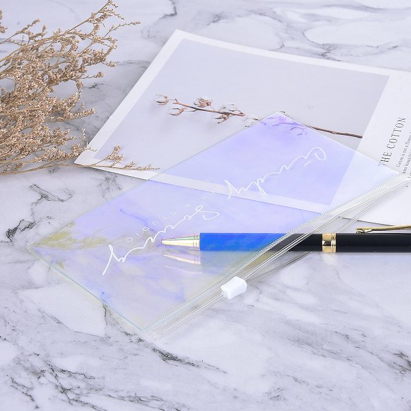 PVC透明彩色拉鍊文件袋