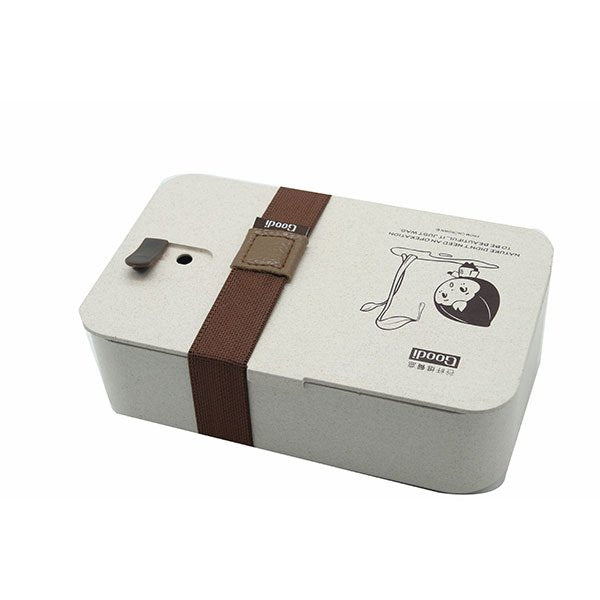 單層2格環保排氣孔小麥秸稈餐盒