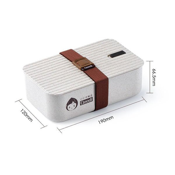 單層2格環保排氣孔小麥秸稈餐盒