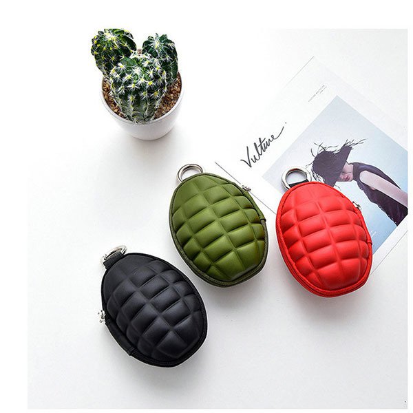 手榴彈造型趣味PU鑰匙包