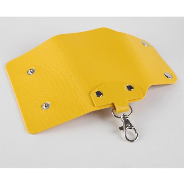 PU皮革多色子母扣式鑰匙包