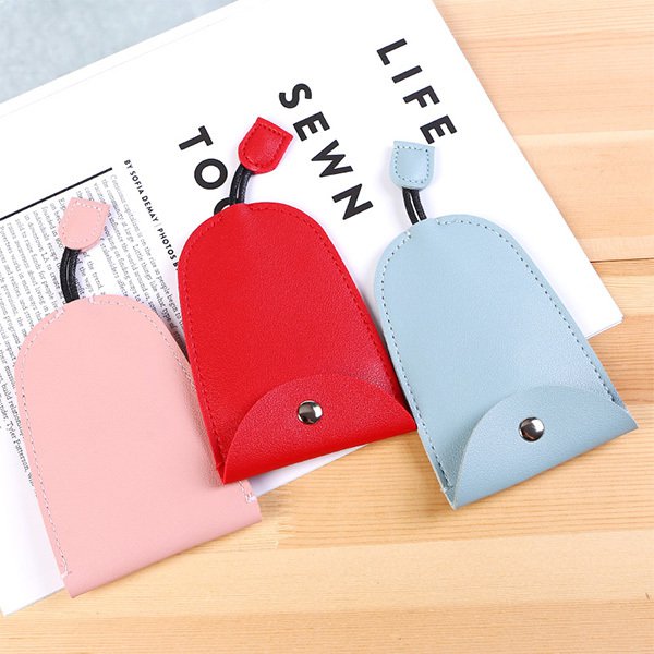 PU皮革提繩子母扣式鑰匙包