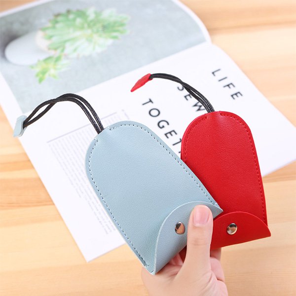 PU皮革提繩子母扣式鑰匙包