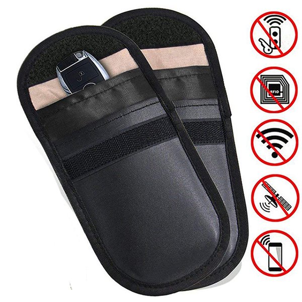 PU皮革魔鬼氈式RFID防盜鑰匙包