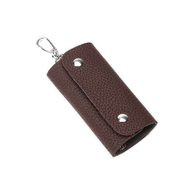 PU皮革簡約子母扣式鑰匙包