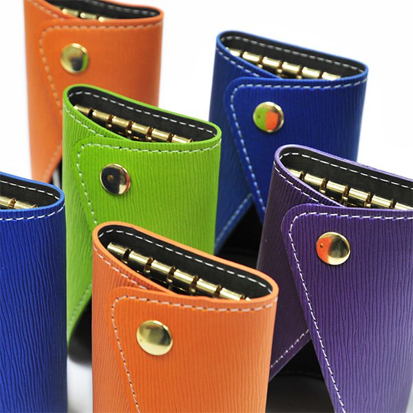 PU皮革單子母扣式鑰匙包