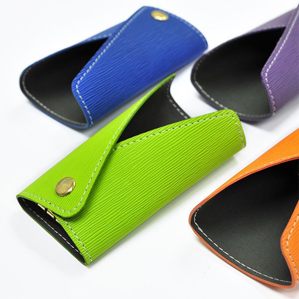 PU皮革單子母扣式鑰匙包