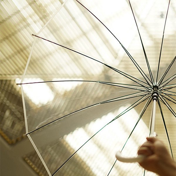 23吋透明16骨堅固橡膠直傘