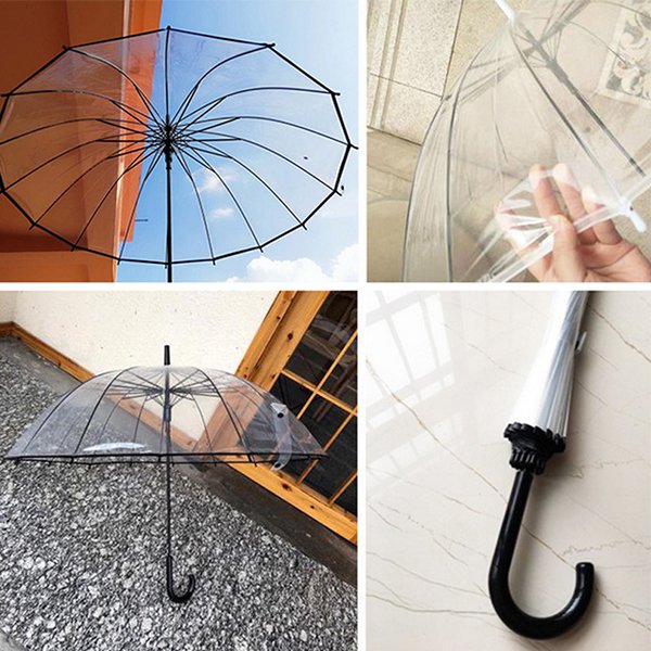 23吋透明16骨堅固橡膠直傘