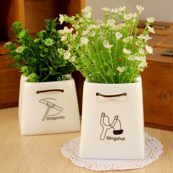 創意提袋造型收納花盆