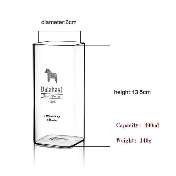 400ml方形玻璃杯