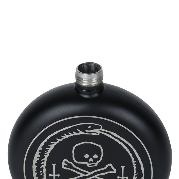 霧面圓形304不鏽鋼酒壺-5oz