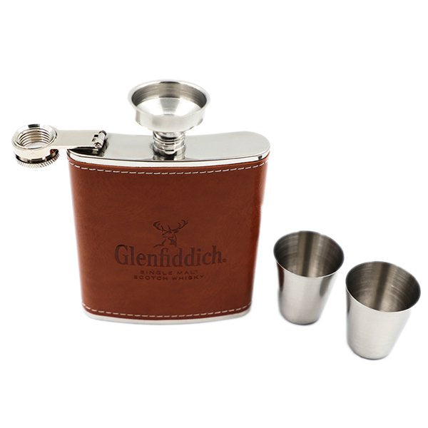 304不鏽鋼貼皮酒壺禮盒組