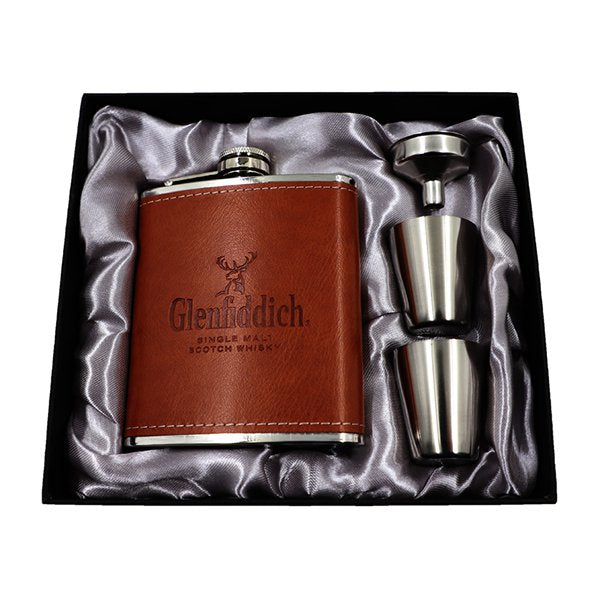 304不鏽鋼貼皮酒壺禮盒組